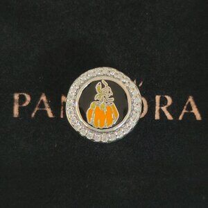 Pandora Silver and Orange Charm Bracelet